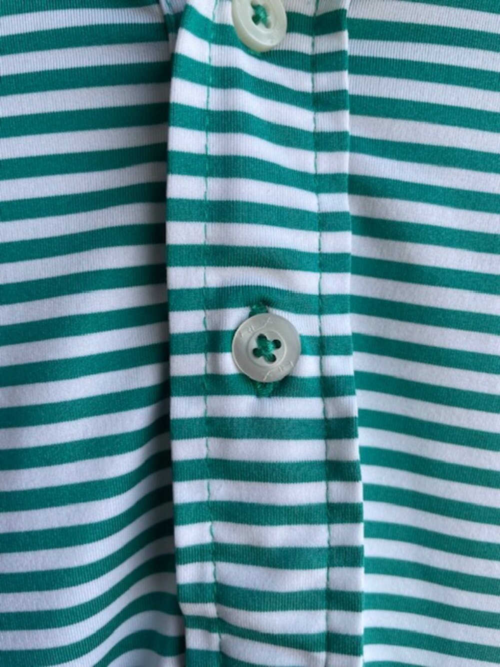 RLX Ralph Lauren Men’s Golf Polo Pine Valley Logo 2XL Green & White Stripe - Picture 10 of 10